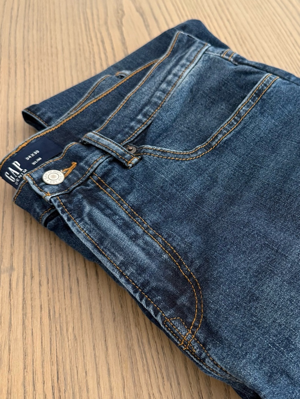 GAP Men’s Slim Fit Jeans 34x30 Dark Wash Denim NWOT